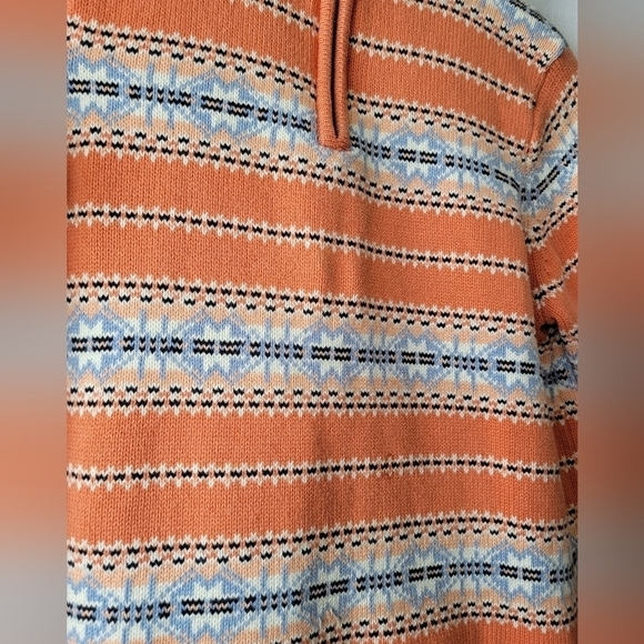 VINTAGE NORTHERN REFLECTIONS Coral  Knit Coastal Grandma Fisherman Half Zip - Picture 4 of 12